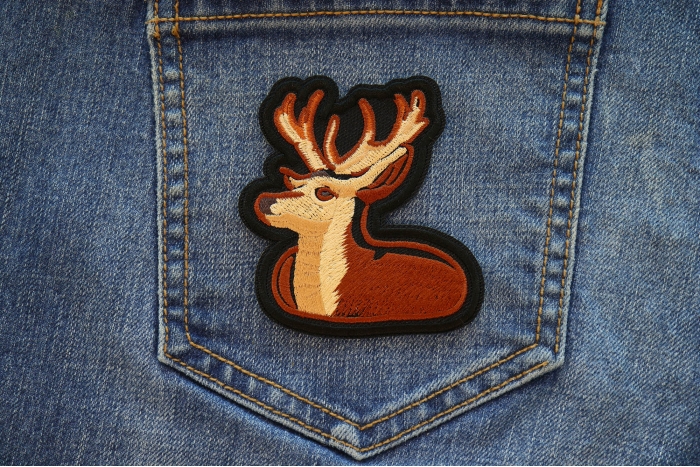 Decoy Dear Patch shown on jeans