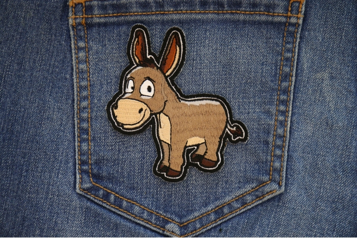 Donkey Patch shown on jeans