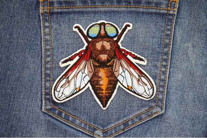 Fly Patch shown on jeans
