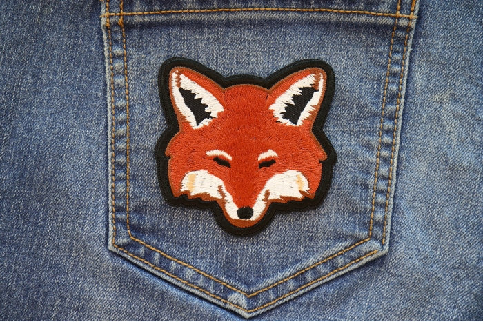 Fox Patch shown on jeans