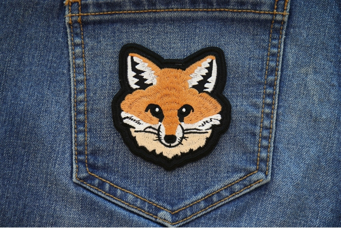 Cute Fox Patch shown on jeans