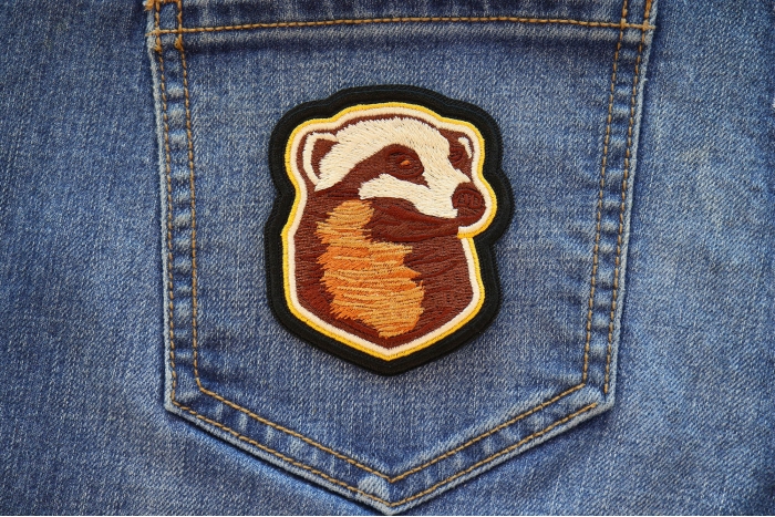 Honey Badger Patch shown on jeans