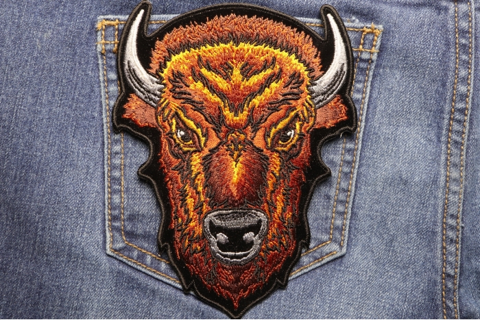 Buffalo Patch shown on jeans