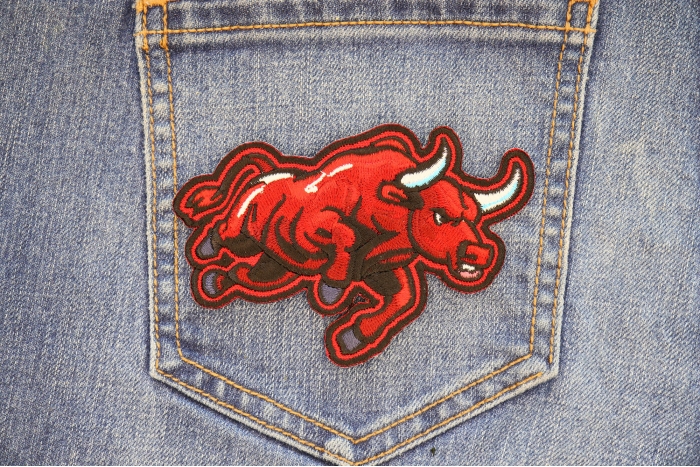 Red Bull Patch shown on jeans