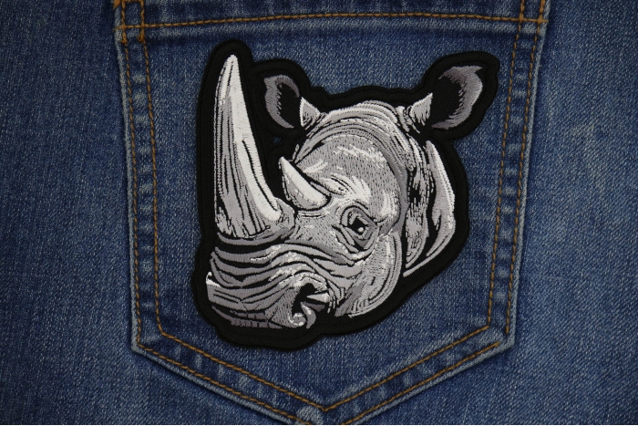 Rhino Patch shown on jeans