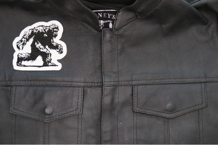 Big Foot Patch shown on leather vest