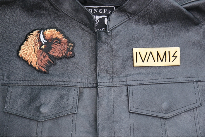 Buffalo Soldier Patch shown on leather vest