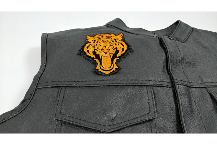  shown on leather vest