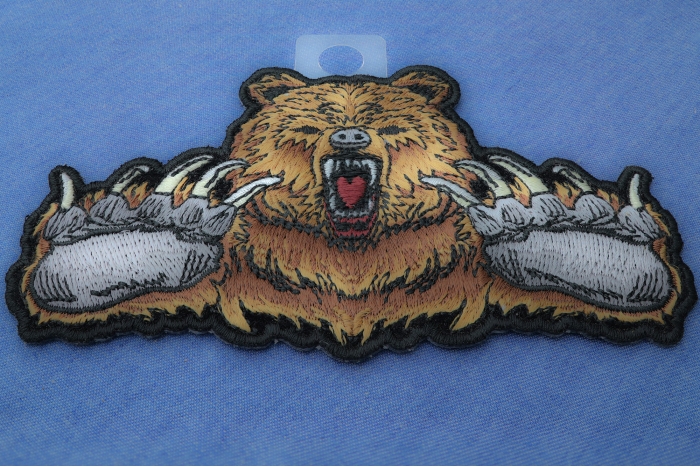 Brown Bear Claws Iron on Patch diagonal view