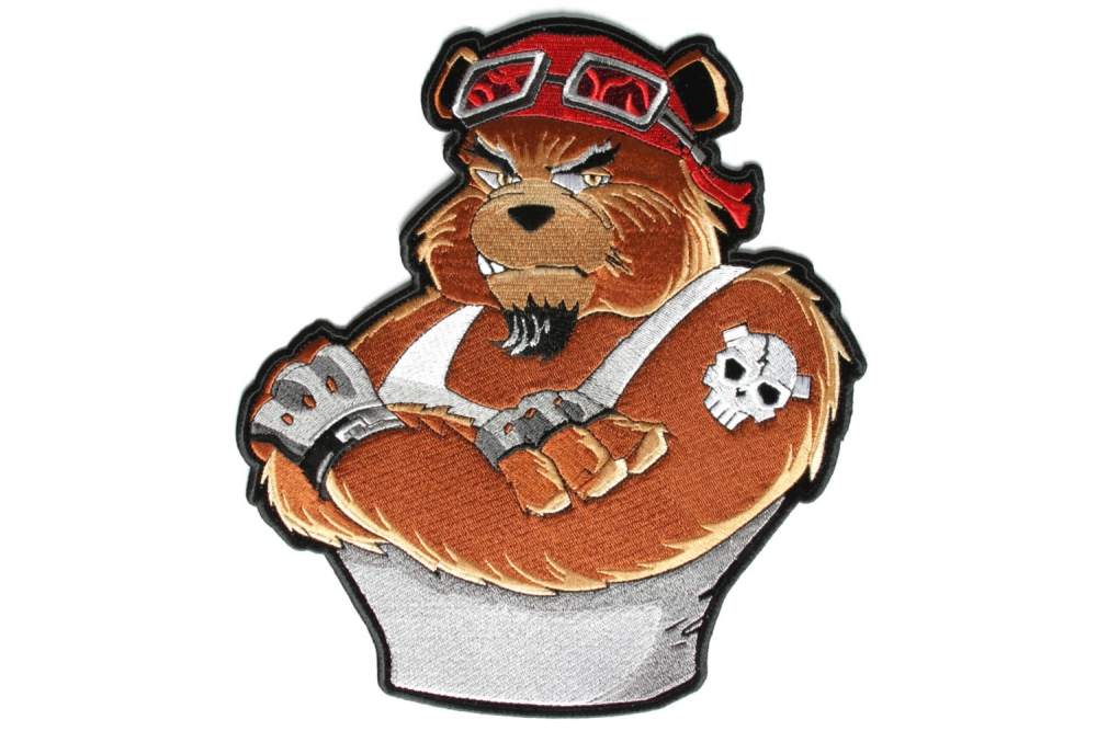 Biker Bear Large Patch