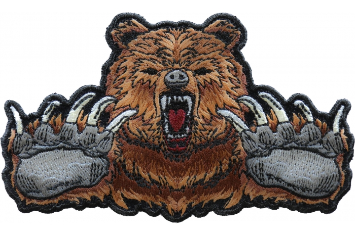 Brown Bear Claws Iron on Patch