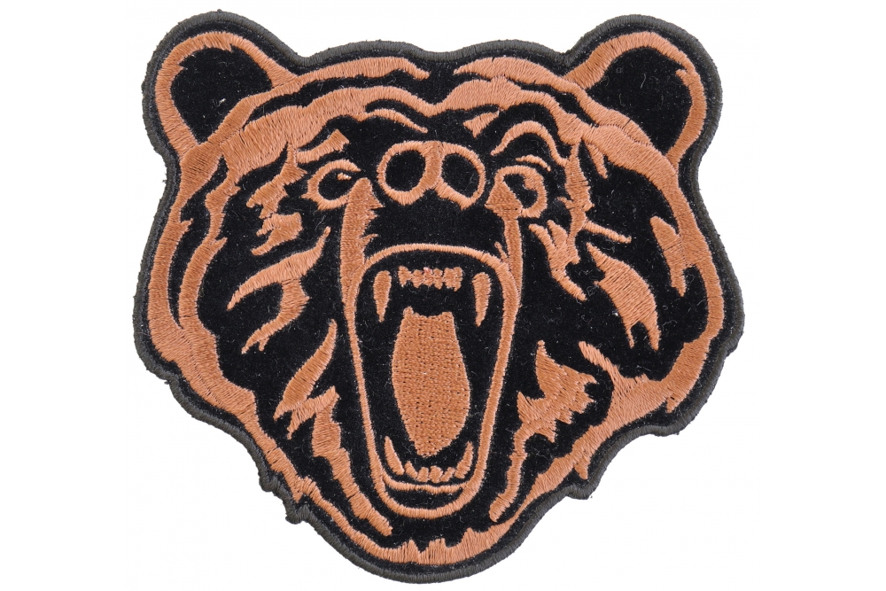 Brown Bear Iron on Patch Small - Iron on Bear Patches by Ivamis Patches