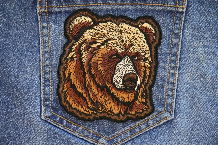 Bear Patch shown on jeans