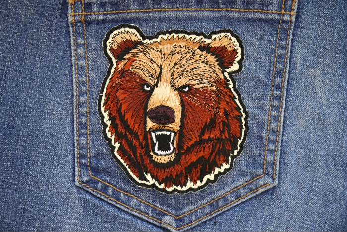 Bear Patch shown on jeans