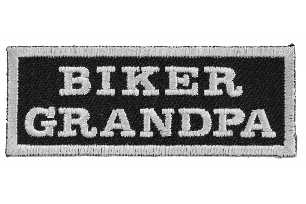 Biker Grandma and Biker Grandpa Patches 3 inches Iron on Patch 