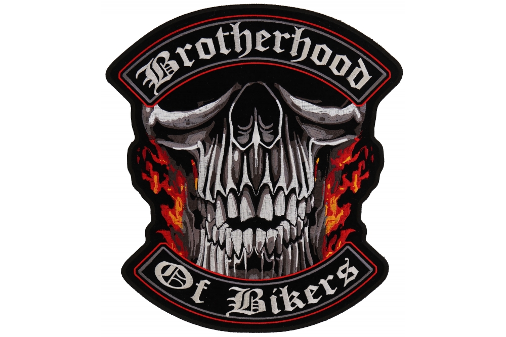 Brotherhood Rocker Patch Brotherhood Of Bikers Large Vest Biker Patch | Biker Patches -TheCheapPlace