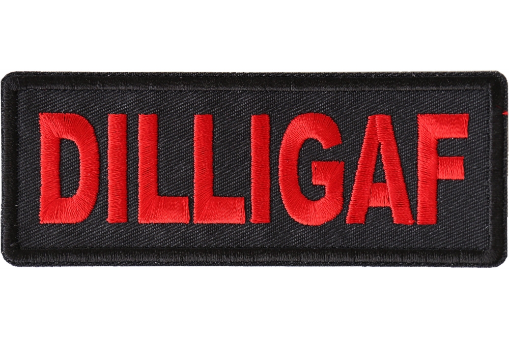 10 X 4 DILLIGAF 10 INCH IRON SEW ON ON LARGE LOWER BACK PATCH 