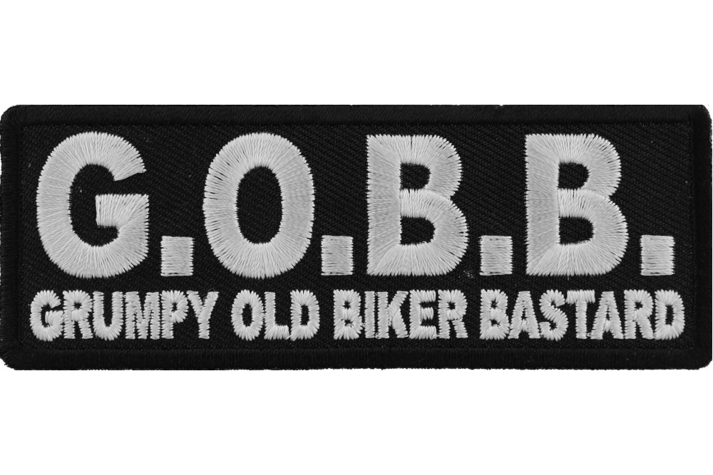 Biker Patch Grumpy Old Biker Funny Iron-on motorcycle patch 