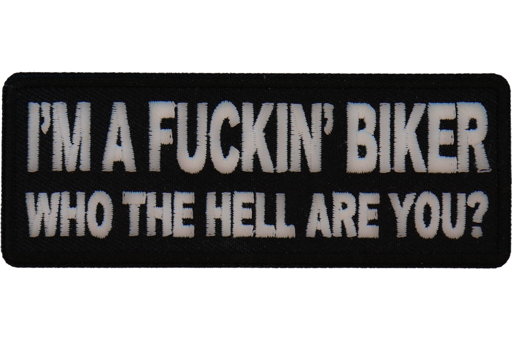 DESPITE LOOK ON FACE YOU STILL TALKING  4 INCH MC BIKER PATCH 