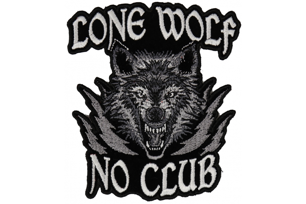 Patch Patch Aufbügler Morale Printed Motorcycle No Club Wolf Biker r1 