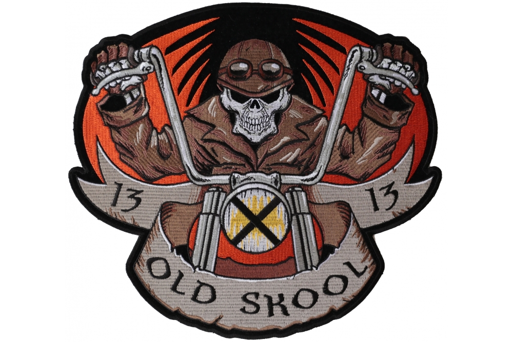 OLD SCHOOL BIKER  AWESOME  GREAT  HIGH QUALITY NEW LARGE BIKER PATCH LRG-0428 