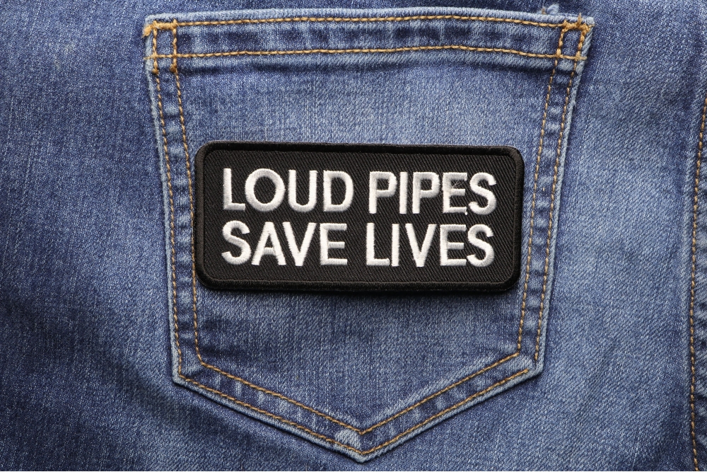 Loud Pipes Save Lives Patch Biker Patches TheCheapPlace