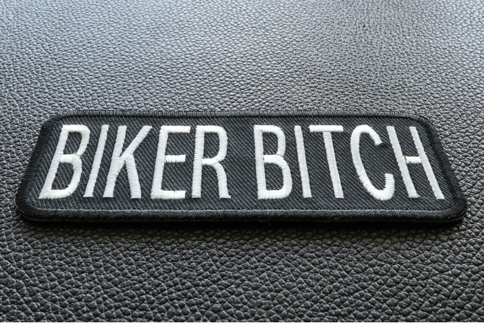 Biker Bitch Patch diagonal view