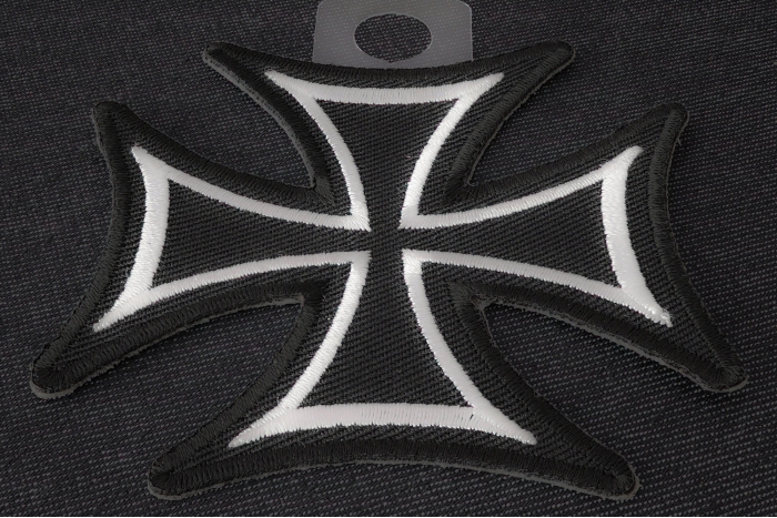 Biker Cross Patch diagonal view