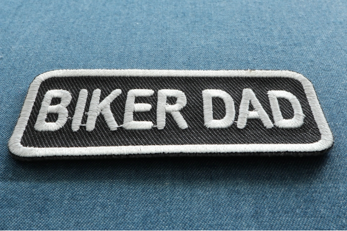 Biker Dad Patch diagonal view