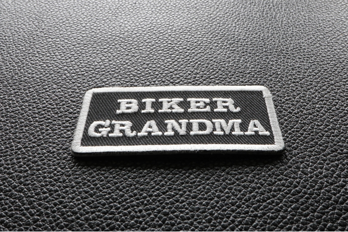 Biker Grandma Patch diagonal view