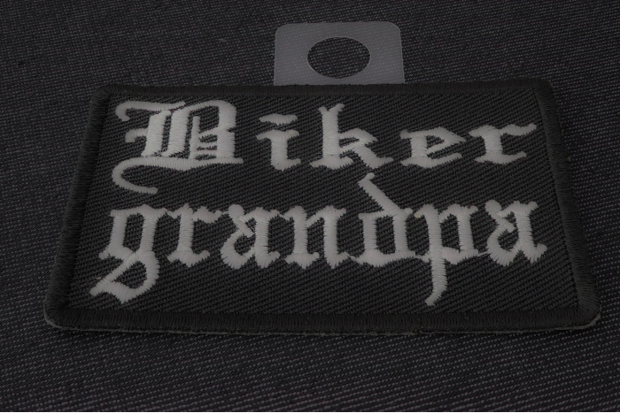 Biker Grandpa Patch diagonal view