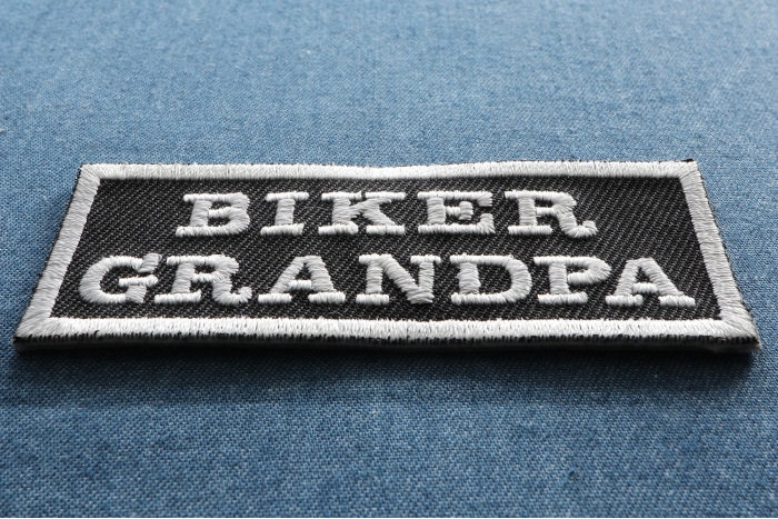 Biker Grandpa Patch diagonal view