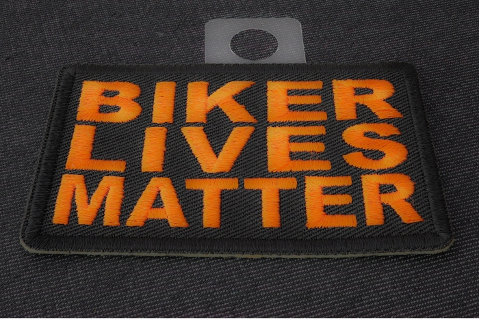 Biker Lives Matter Patch diagonal view
