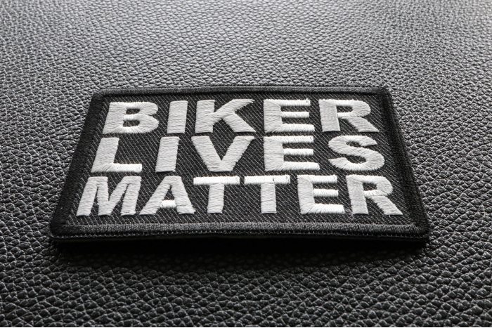 Biker Lives Matter Patch diagonal view