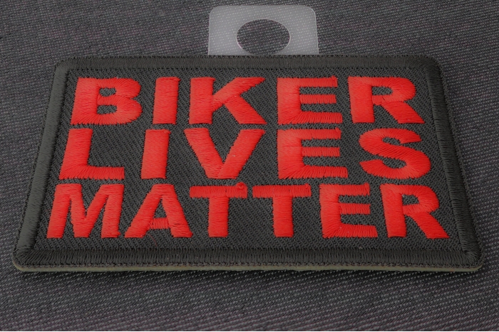 Biker Lives Matter Patch diagonal view