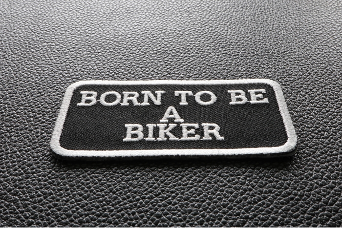 Born To Be A Biker Patch diagonal view