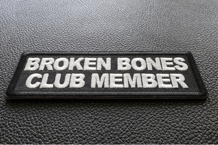 Broken Bones Club Member Patch diagonal view