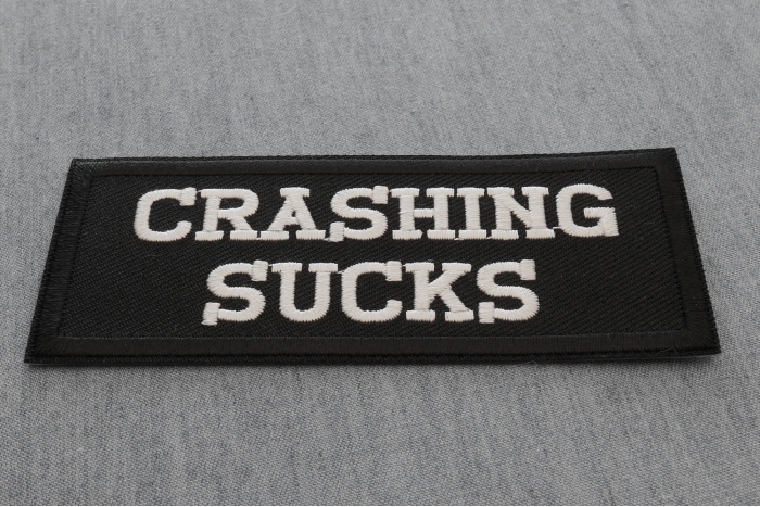 Crashing Sucks Patch diagonal view