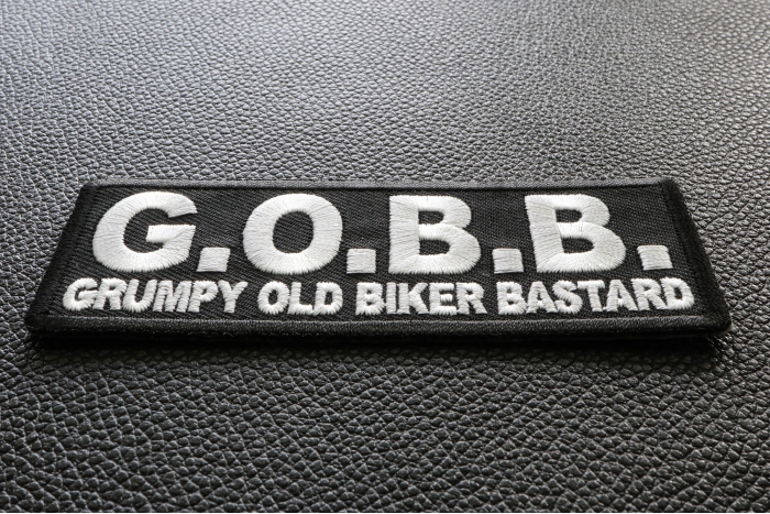 GOBB Grumpy Old Biker Bastard Patch diagonal view