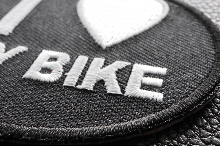 I Love My Bike Patch For Bikers I Love My Bike Patch For Bikers diagonal view