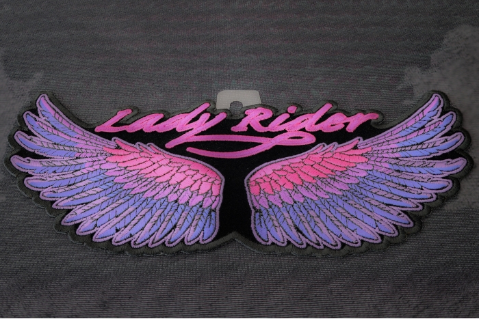 Lady Rider Wings Patch diagonal view