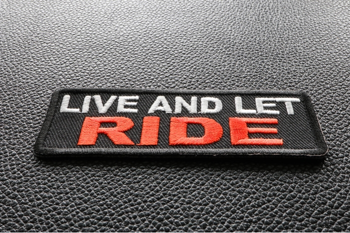 Live and Let Ride Patch diagonal view