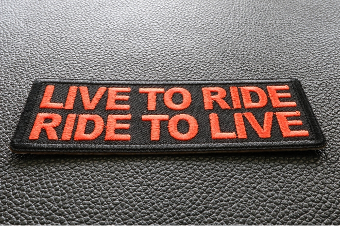 Live To Ride, Ride to Live Patch diagonal view