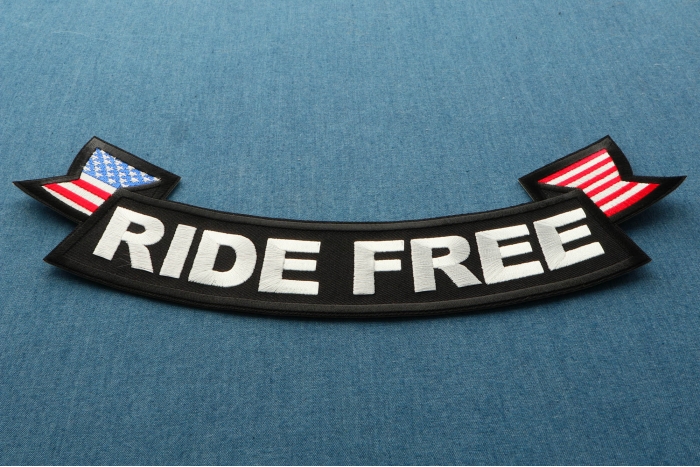 Ride Free Patch diagonal view