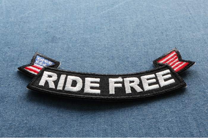 Ride Free Patch diagonal view