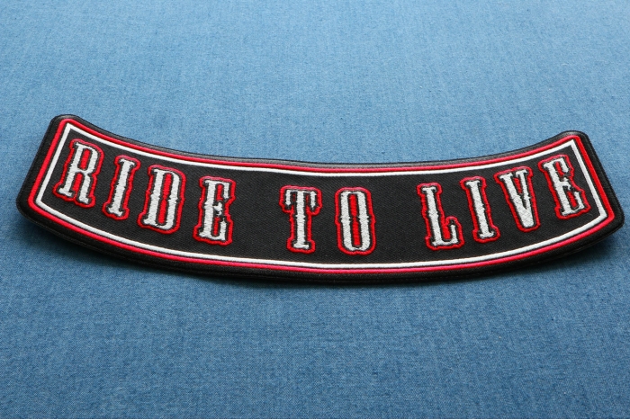 Ride To Live Patch diagonal view