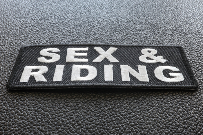 Sex and Riding Patch Sex and Riding Patch diagonal view
