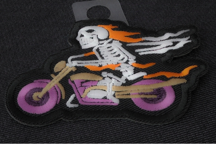 Top Rocker Skull, Skeleton Custom text and colors, Biker, Sew-On biker patch v1 Top Rocker Skull, Skeleton Custom text and colors, Biker, Sew-On biker patch v1