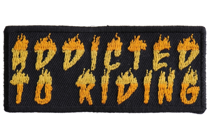 Addicted To Riding Fun Motorcycle Biker Patch