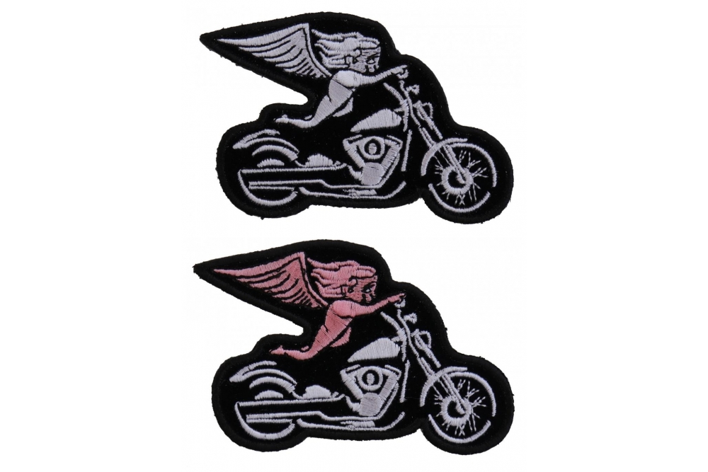 Angel Biker Patch Set Of 2 Motorcycle Angel Patches